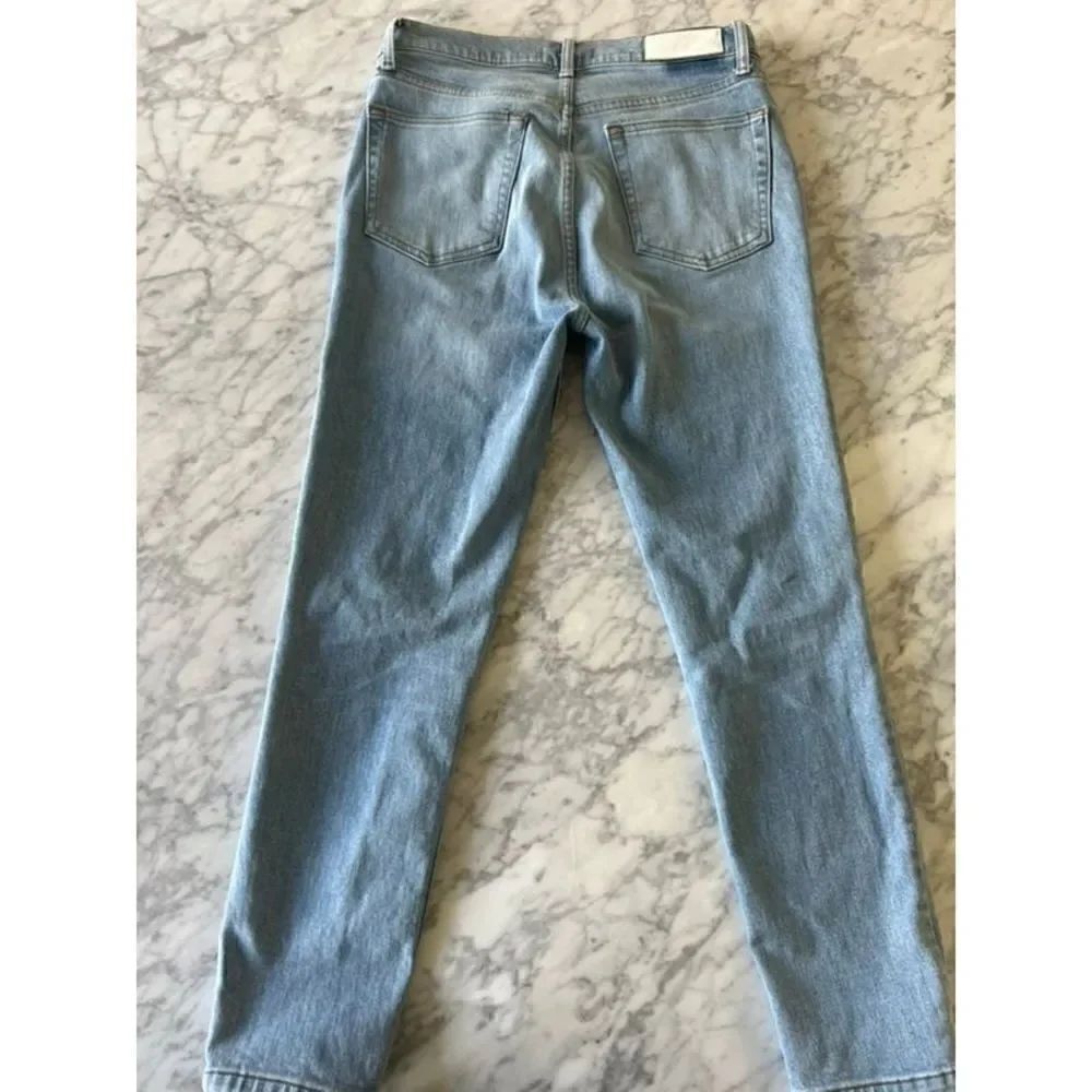 RE/DONE 90s High Rise Ankle Crop Jeans Size 29 - Color Costa Indigo - Picture 2 of 6